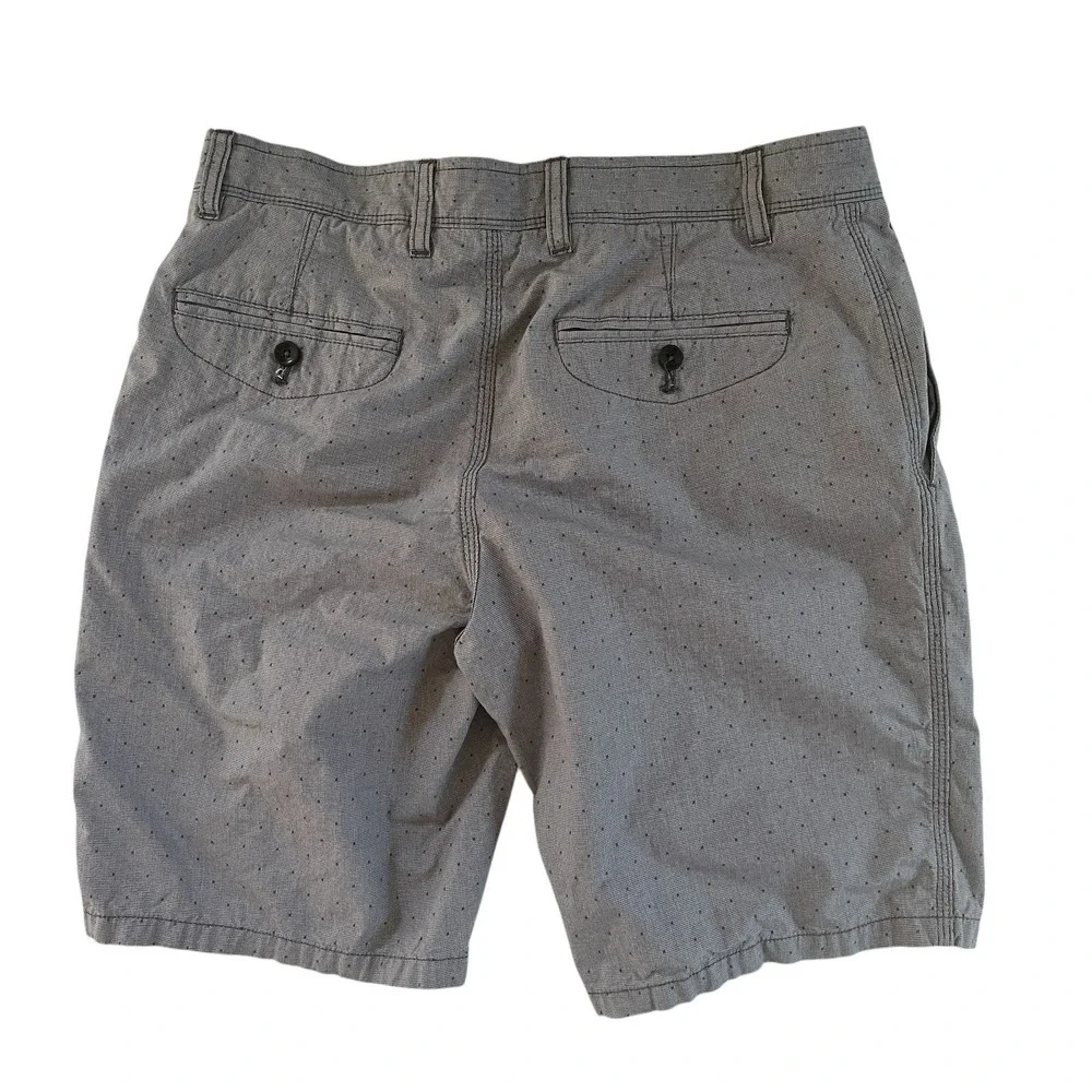 Banana Republic Men's Size 32 Aiden‎ Short Gray Houndstooth Mini Dot 100% Cotton